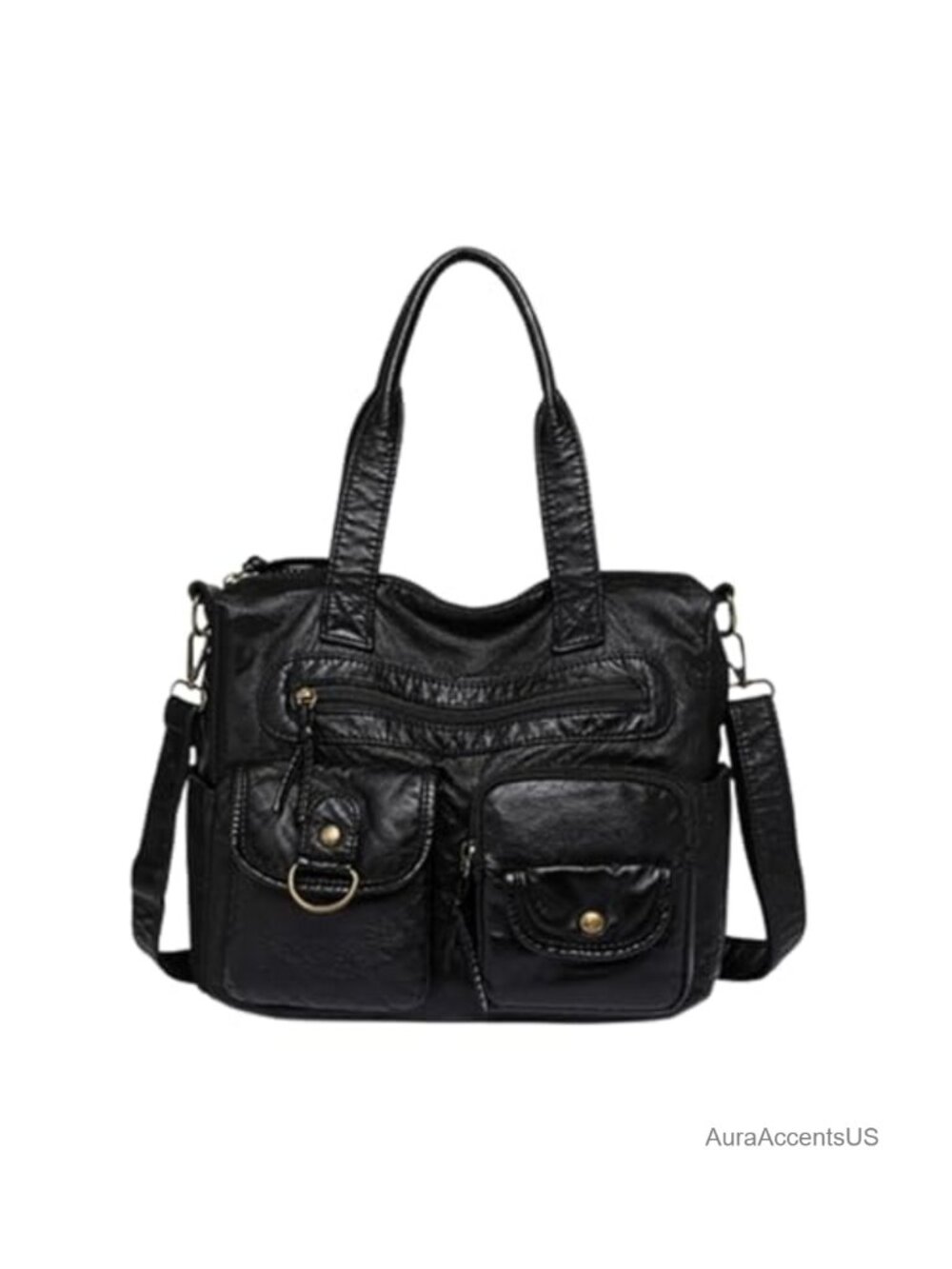 Hobo Handbag Top Handle Satchel Purse PU Leather Multi-Pocket